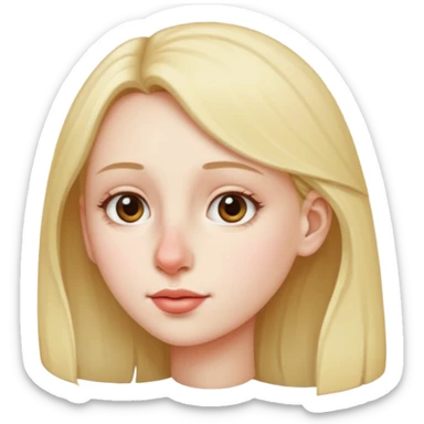Girl with big bulgy Nose, side view sticker