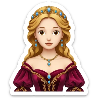  portrait of a Renaissance woman sticker