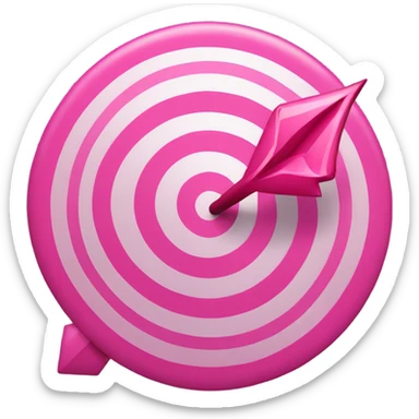pink arrow target sticker