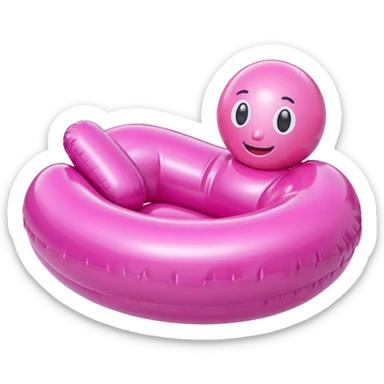 inflador rosa sticker