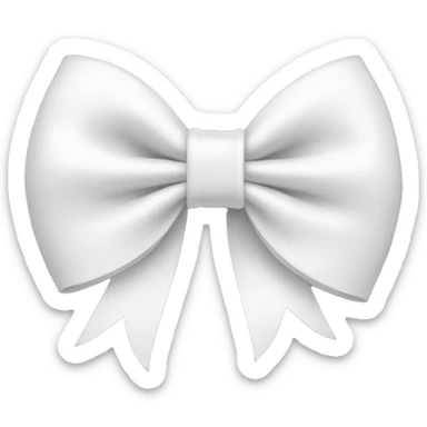 white bow sticker