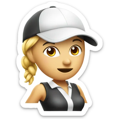 Female golfer burglar sticker