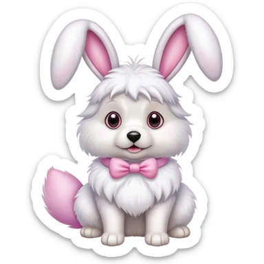 Easter Bunny dog sticker