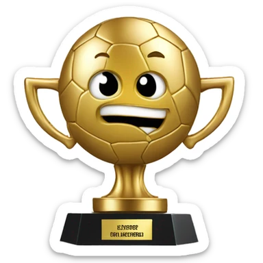 create me a football award trophy sticker
