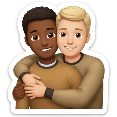 Black boyfriend white boyfriend sticker