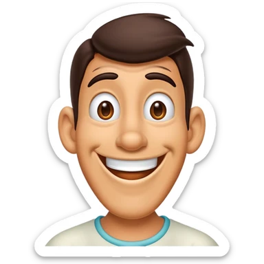 Goofy from Disney smiling sticker