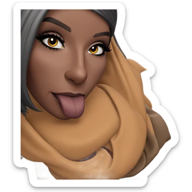 dark beauty with bold expression sticker