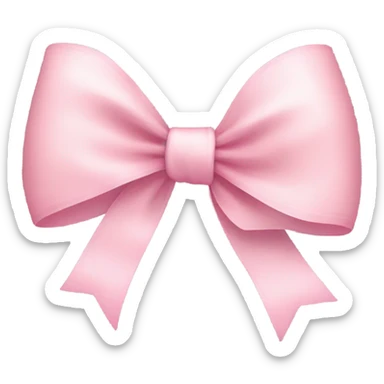 light pink ribbon bow sticker