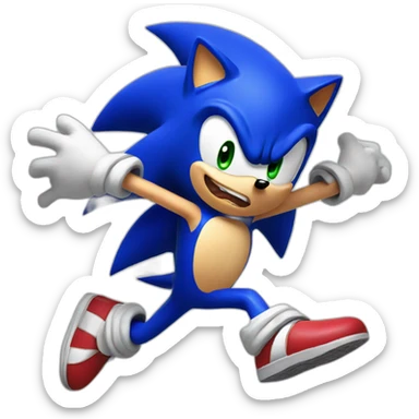 sonic expression of an adrenaline rush sticker