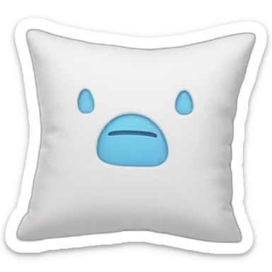 pillow with multiple letters sticker