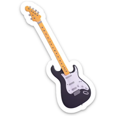rock and roll electric guitar sticker