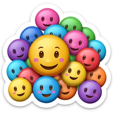 bonbon candy with face sticker