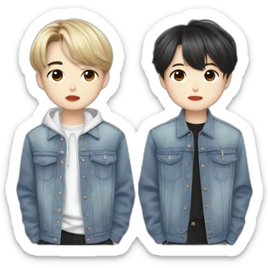Jimin y suga de bts sticker