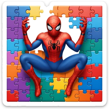 spider man puzzel sticker