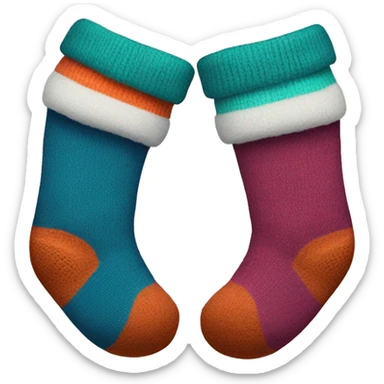 pair of socks with different colour one than the other sticker