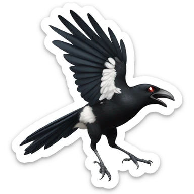 Angry Australian magpie swooping sticker