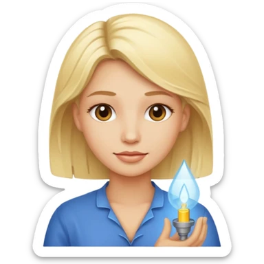 Blond lightworker sticker