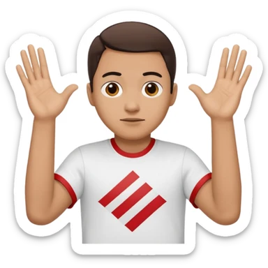 Hace a una persona con la remera de river plate haciendo esto🤷‍♂️ sticker