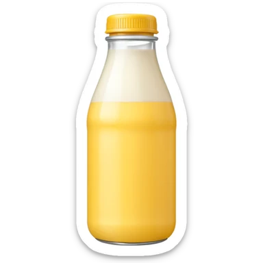 baby Milk bottle yellow sticker