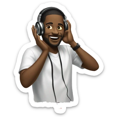 dj scratching with turntables  sticker