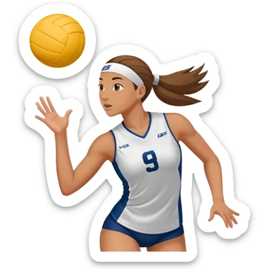 volleyball player spike sticker