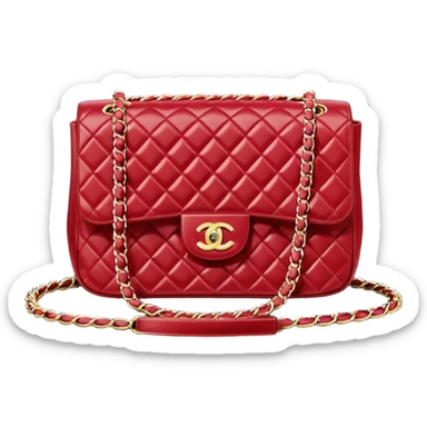 chanel dark red bag sticker