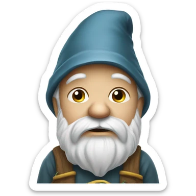 garden gnome very sad sticker