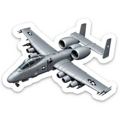 A-10 Thunderbolt II - Fairchild Republic (Grey) sticker