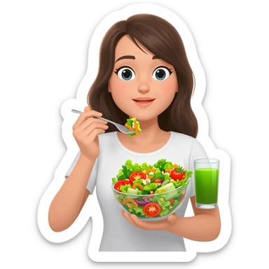 emojis.com women-eating-healthy-food.png sticker