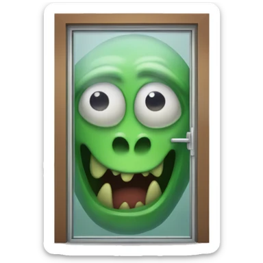 Scary Monster sliding Glassdoor  sticker