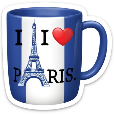 mug-cup-with-text-ı❤️paris- sticker