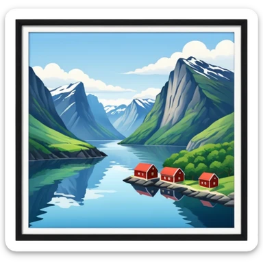 Norwegian fjords  sticker