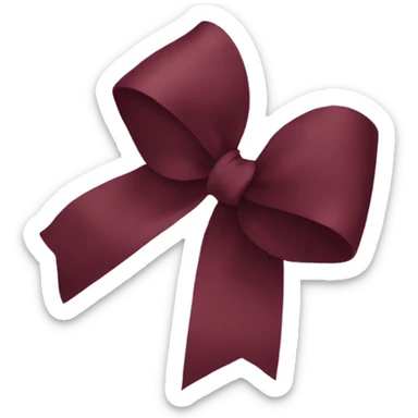 burgundy bow sticker