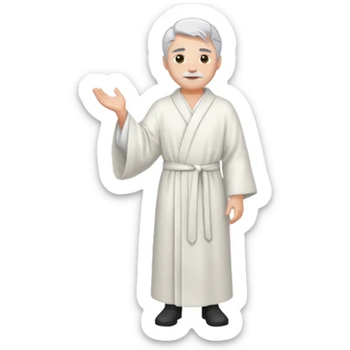 fullbody silverhair god ZEUS, white robe over shoulder, without trident sticker