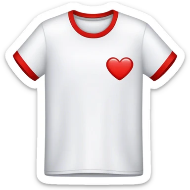 T shirt red and white  sticker