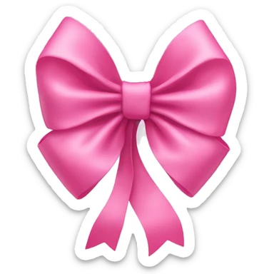 Pink bow sticker