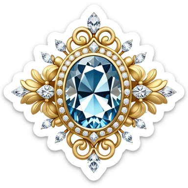 luxury jewelry diamonds gold sticker