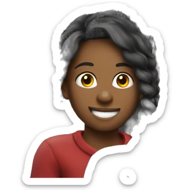 smiling girl in car interior Christmas  sticker