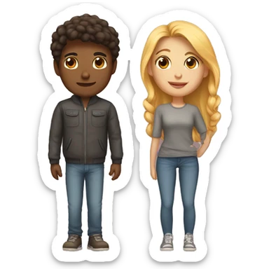 Long distance relationship couple  sticker