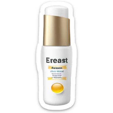 eye cream bottle with label sticker