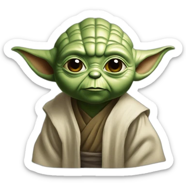yoda from far far awy from the camera sticker