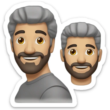 پسر قد بلند با موهای مشکی و صورتی که در نزدیکی لب آن فرد زخمی دیده میشود و لاغر است sticker