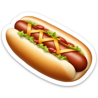 Hotdog with a cancel out  sticker