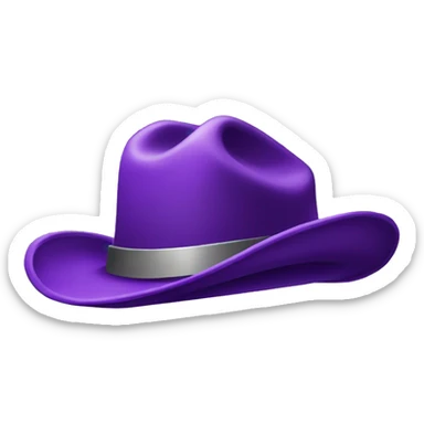 Purple cowboy hat sticker