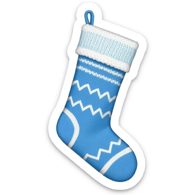 light blue Christmas stocking sticker