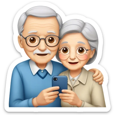 This couple at 80 years old  sticker