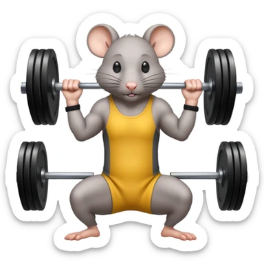 Three rats working out  sticker