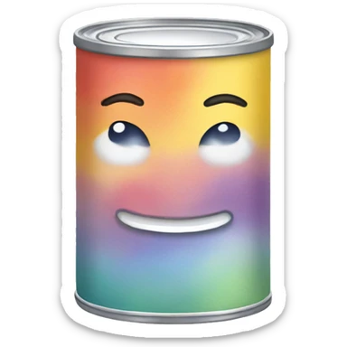 can of watercolor paints sticker