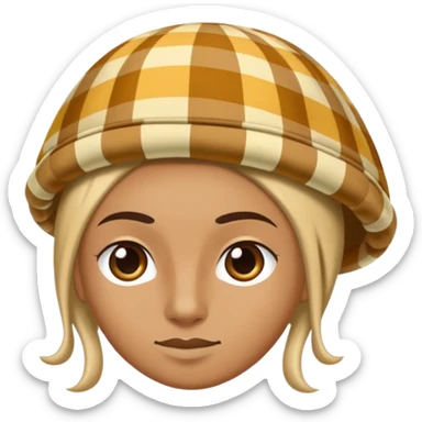 Coiffe en tissu madras Antillais à 3 pointes sticker