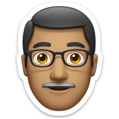 an arab man with glasses sticker